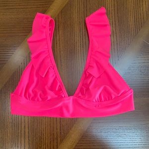 Hot Pink Aerie Triangle Bikini Top